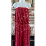 Susana Monaco Sequin Tube Jumpsuit Red NWT Medium REVOLVE $248 Photo 9