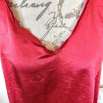 Lilla P Womens Tank Top Sz XL Satin Red Shark Bite Hem Holiday Christmas Edgy Photo 9