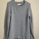 Abercrombie & Fitch Blue Waffle Knit Sweater with Exposed Zipper - Small Photo 0