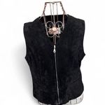 Vintage Saguaro West Trading Co Black Suede Leather Zip Vest – Made in Korea L Size 12 Photo 1