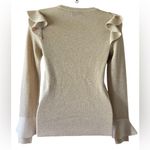 Alice + Olivia Gold Ruffled Bell Sleeve Blouse Photo 1