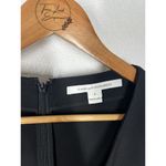 Diane Von Furstenberg  Eliana Ruched Sheath Dress 6 Black Stretch DVF V- Neck Photo 2