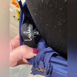 Lulus 2/$20 Special Guest Navy Blue Surplice Midi Dress Photo 5