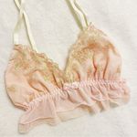 Japanese Kawaii Style Pink Cottagecore Gyaru Floral Lace Ruffle Frill Bralette Size undefined Photo 0