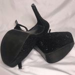 Luxe x JustFab Black Platform Stiletto Pump Rhinestone Ankle Strap Size 8 Photo 7