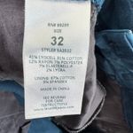 Level 99 Teal Blue Cotton Blend High Rise Slim Leg Cropped Pants Size 32 Photo 5