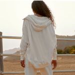 Free People All Your Love Solid Hoodie White Oversized- Size Small Photo 3