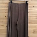 Chicos Travelers 1/Medium Brown Anti Wrinkle Pull On Lettuce Hem Wide Leg Pants Photo 7