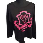 Juicy Couture  Black Embellished Bling XL Black Pink Sweatshirt EUC Photo 0