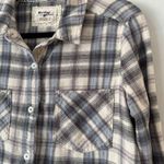 Holding Horses  Blue White Plaid Flannel Western Chiffon Back Shirt Size Small Photo 4