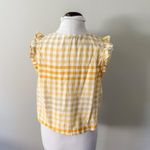 Madewell  Ruffle Button-Front Tank in Ombré Gingham Photo 6