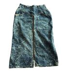 Vintage 80s Gazoz Denim Skirt Size 28 Acid Wash Zipper Pockets Belt Loops Blue Photo 0
