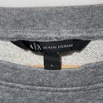 Armani Exchange  Designer Crewneck Fleece Sweatshirt Gray Size‎ Large Authentic Photo 3