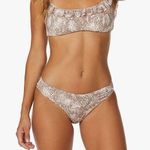 NWT Radio Fiji Bali Bikini Top & Bottom Snake Print Damen Ruffle Women’s Medium Pink Photo 0