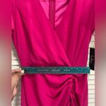 Lulus NWT  Chiffon Hot Pink Dress High low‎ Ruffle Maxi Size XS Lined Photo 6