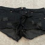 H&M h and m divided size 10 black ripped jean shorts Photo 0