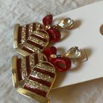 Gap : Gold Tone/Red Holiday Bell Earrings- Christmas Photo 6