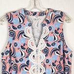 Crown & Ivy Crown Ivy Large Tank Top‎ Crochet Trim Kurta Top Pink Blue Sleeveless Fruit 1246 Photo 4