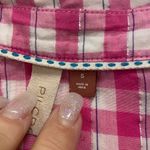 Anthropologie Pilcro for Anthro Deb Relaxed Button Up Pink/Blue Ombré Plaid Shirt in Size S Photo 6