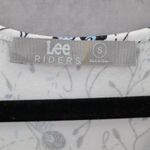 Riders By Lee  White Floral Midi Dress Blue V-Neck Casual A-Line Flare S Small Photo 4