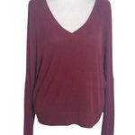 Auden Oxblood Ribbed Knit Lounge Top NWT Size Large Burgundy Knit Top Red Photo 0