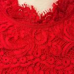 Reiss Sophia Red Lace Overlay Cocktail Dress Sleeveless High Neck Size 4 Photo 6