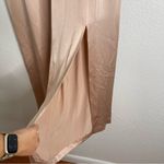 Vintage Suzelle 100% Silk Wide Leg High Waisted Slit Leg Light Pink Pants Size 12 Photo 1