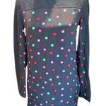 Akris Punto New  Black Polka Dot Long Sleeve Dress, US 2 Photo 0