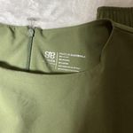 ALBION FIT  Olive Green Utility Jumpsuit Romper Elastic Waist Drawstring Zip Photo 2