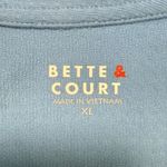 Bette & Court Womens Blue Textured Quarter Zip Long Sleeve Golf Top Pullover XL Photo 3