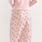 Francesca's Heart Print Satin skirt  Photo 1