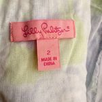 Lilly Pulitzer Casey Green & Blue Print White Applique Shift Mini Dress size 2 Photo 10