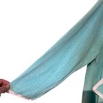 Liz Claiborne New York Open Cardigan Drapery Crochet Trim SZ XL Boho Cottage Green Photo 4