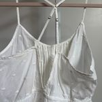 Aerie  White‎ Eyelet Button Front Tank Top Sleeveless Cami Blouse Large L Photo 8