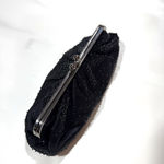 EXPRESS  Black Bead Clutch Wedding Eventing Handbags Black Beaded Purse Photo 2