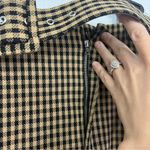 Hollister 5/$25 NWT  Ultra High Rise Gingham Tan Belted Mini Skirt Size Medium Photo 3