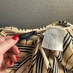 Burberry  London Stripe Cotton Knit Long Sleeve Top Tan Size Small Photo 2