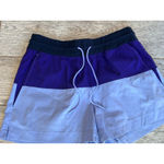 Athleta Oahu Colorblock Shorts 4 Purple Swim Short Breach Zipper Pockets Photo 2