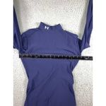 Under Armour ColdGear Compression Shirt Women Medium Blue Base Layer Mock Neck Photo 4