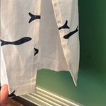 Talbots Linen Dress Womens XL White w/Navy Fish & Turquoise Beaded Neckline Photo 7