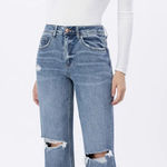 Vervet Flying Monkey Puntcual High Rise Distressed Dad Jeans Photo 0