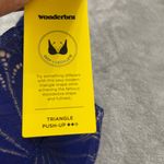 NWT WONDER BRA Blue Triangle Push Up, Size US 32F Photo 3
