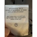 Theory Silk Baji Blouse in Gray Size Small NWT Metal Disc Waterfall Sequins Photo 7