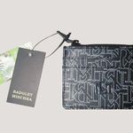 Badgley Mischka Black White Logo Monogram Mini Credit Card Holder Coin Wallet Photo 0