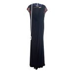 Mac Duggal EMBELLISHED SLEEVE JERSEY WRAP GOWN size 6 (S) Photo 8