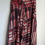 Peruvian Connection Red and Black Geometric Patterned Maxi Skirt 4 Photo 4