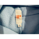 Pink Palm Puff Blue Embroidered Palm Tree Hibiscus Hoodie Sweatshirt Size S Photo 4