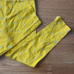 Old Navy Yellow with White Daisy Print Pixie Cut Pants Size 4 Photo 3
