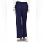 St. John #308  Collection Navy Ribbed Stretch Wide Leg Pants Photo 2