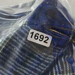 We The Free  Flannel Blouse Womens S‎ Blue Tie Sleeve Button Front Western Boho Photo 9